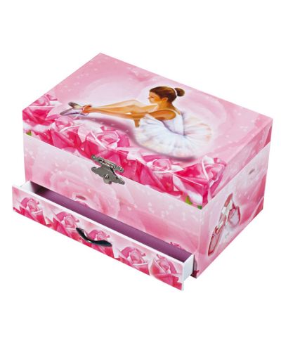 Glazbena kutija s ladicom Trousselier – Ružičasta balerina - 2