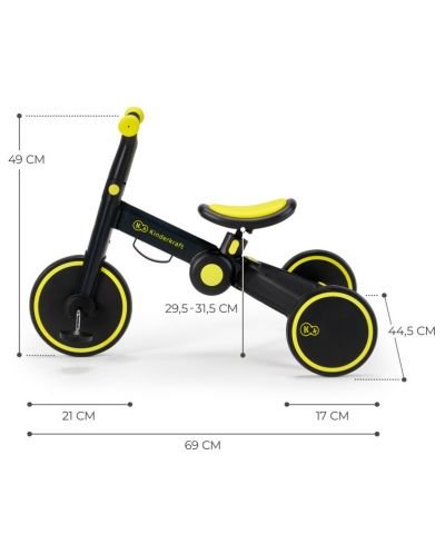 Tricikl 3 u 1 KinderКraft - 4trike, Black - 7