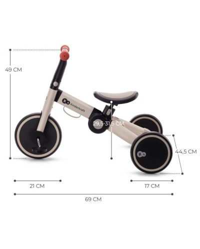 Tricikl 3 u 1 KinderКraft - 4trike, Grey - 7