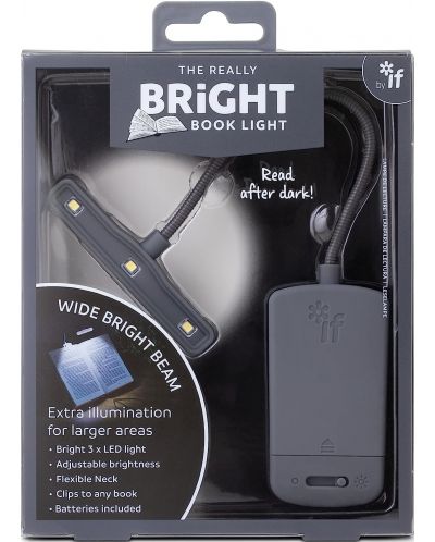 Svjetlo za knjige u boji IF – Bright, sivo - 1
