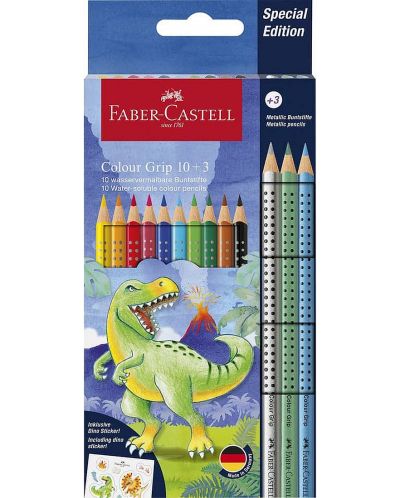 Bojice Faber-Castell Grip 2001 - Dinosaur, 10 + 3 boja - 1