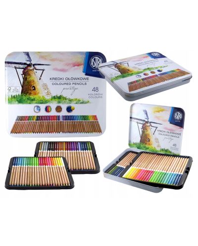 Akvarel olovke u boji Astra Prestige - U metalnoj kutiji, 48 boja - 4