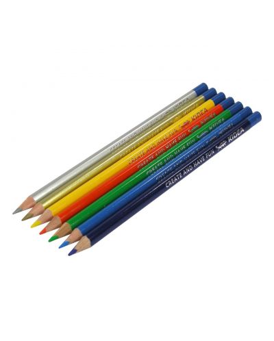 Olovke u boji Kidea - trokutasti, 12 boja + zlatna i srebrna - 2
