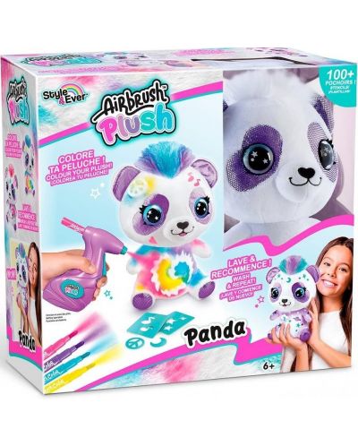 Kreativni set Canal Toys - Plišana igračka za bojanje, Slatka panda - 1