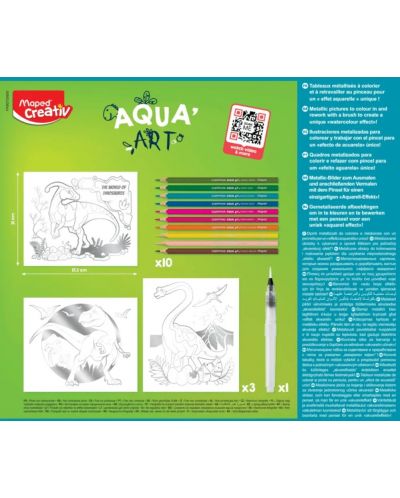 Kreativni set Maped Creativ - Aqua Art, dinosauri - 3