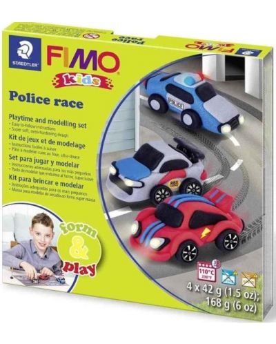Kreativni set Staedtler Fimo Kids - Napravite vlastite glinene figurice, Police Race - 1
