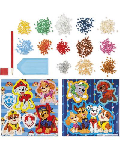 Set kreativnih dijamantnih naljepnica Totum - Paw Patrol, 9 kom. - 2