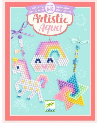 Kreativni komplet Djeco Artistic Aqua - Napravite svoje maskote s perlicama, Duga - 1