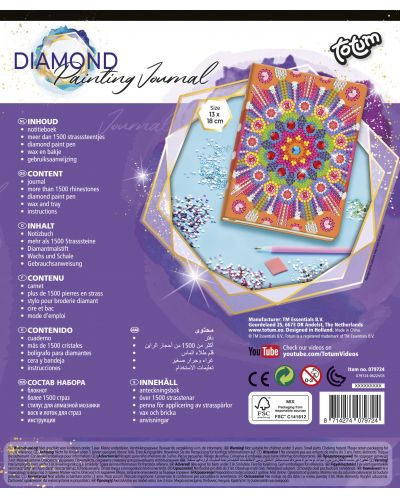 Kreativni set Totum - Dijamantna bilježnica, kaleidoskop - 5