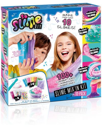 Kreativni set Canal Toys - So Slime, Napravite sluz, 10 boja - 1