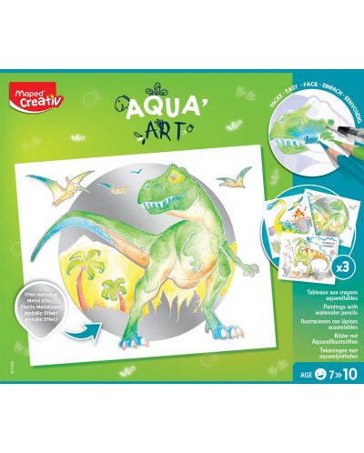 Kreativni set Maped Creativ - Aqua Art, dinosauri - 2