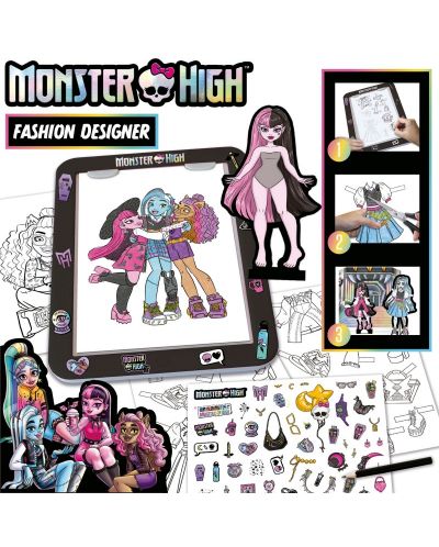 Kreativni set Educa - Modni dizajner, Monster High - 4