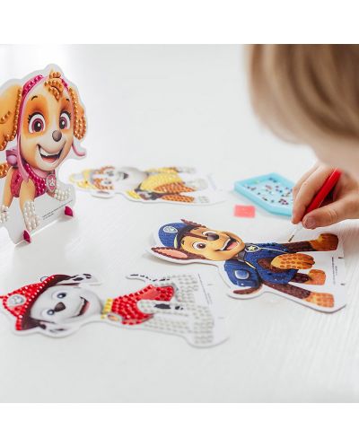 Kreativni set Totum - Uradi sam dijamantne kartice Paw Patrol, 4 komada - 9