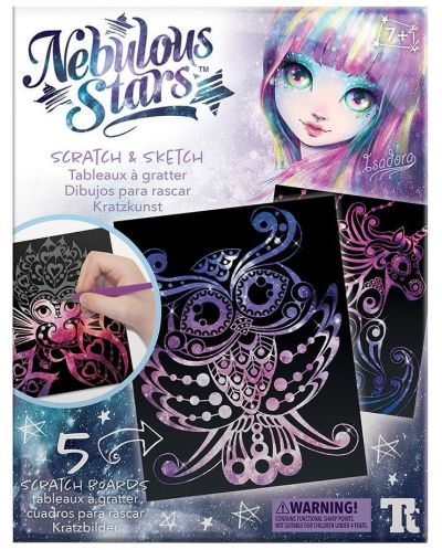 Kreativni set Nebulous Stars – Scratch kartice i predlošci, Isadora - 4