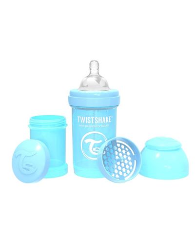 Dječja bočica protiv grčeva Twistshake Anti-Colic Pastel - Plava, 260 ml - 1