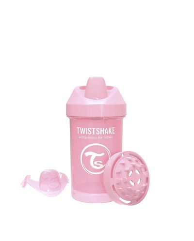 Čaša za bebe s prijelaznim vrhom Twistshake Crawler Cup  - Ružičasta, 300 ml - 4