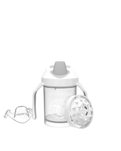 Čaša za bebe s mekanim vrhom Twistshake Mini Cup - Bijela, 230 ml - 1