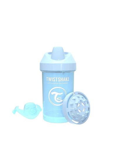 Čaša za bebe s prijelaznim vrhom Twistshake Crawler Cup  - Plava, 300 ml - 4