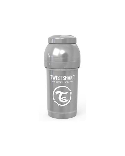 Dječja bočica protiv grčeva Twistshake Anti-Colic Pearl - Siva, 180 ml - 3