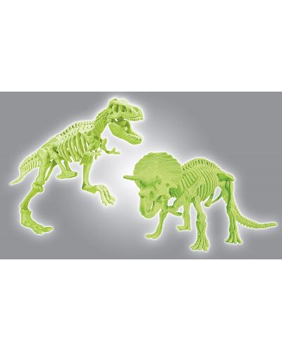 Set Clementoni Science & Play - Svjetleći kosturi T-Rexa i Triceratopsa - 6