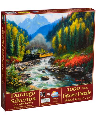 Slagalica SunsOut od 1000 dijelova - Vlak Durango-Silverton, Mark Keightley - 1