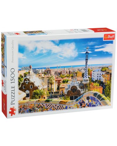 Puzzle Trefl od 1500 dijelova - Park Guell, Barcelona - 1
