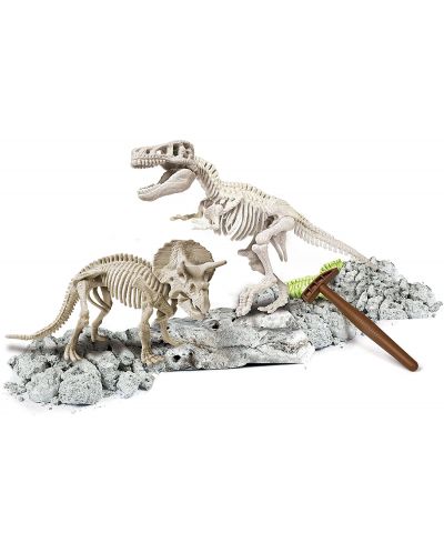 Set Clementoni Science & Play - Svjetleći kosturi T-Rexa i Triceratopsa - 5