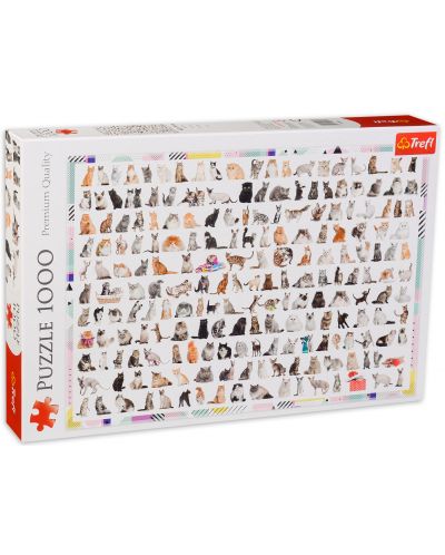 Puzzle Trefl od 1000 dijelova - 208 Mačka  - 1