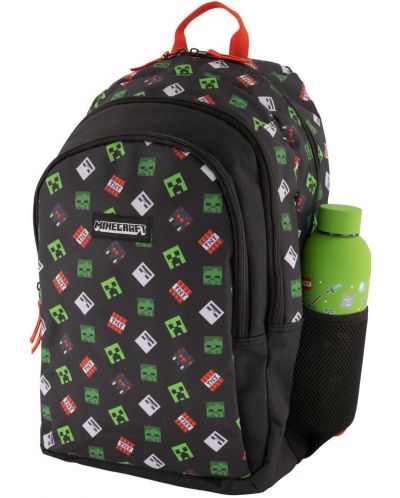Školski ruksak Graffiti Minecraft - Black, s 3 pretinca - 4