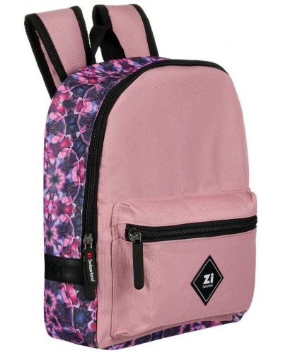 Školski ruksak s cvjetnim motivima Zizito - Zi, ružičasti - 3
