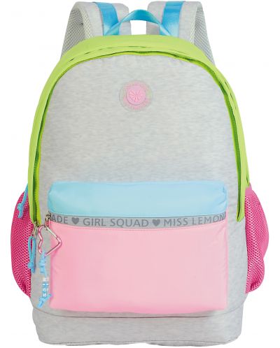 Školski ruksak Miss Lemonade - Girl Squad, s 2 pretinca, rozi - 2