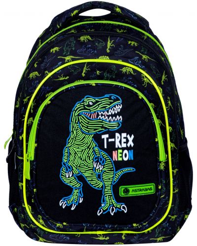 Školski ruksak Astra - Tyrannosaurus, s neonskim efektom, 20 l - 1