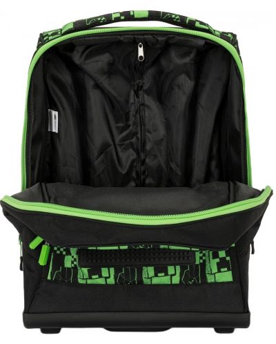 Školski ruksak s kotačima Panini Minecraft - Premium Pixels Green, 1 pretinac - 4