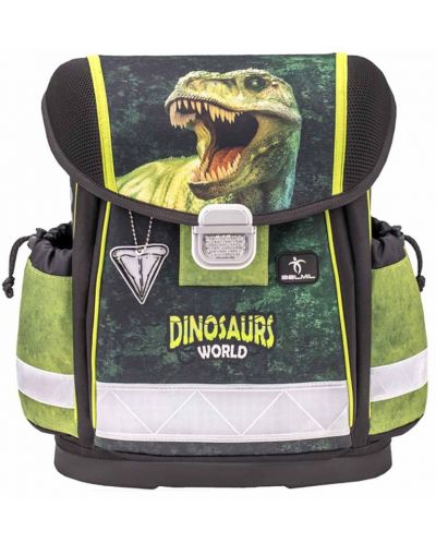 Školski ruksak-kutija Belmil Classic - Dinosaur World 2, 2 pretinca, 19 l - 2
