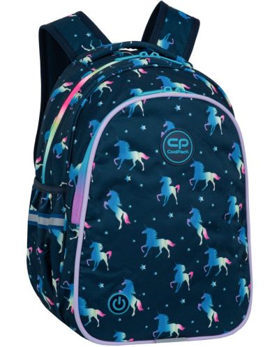 Studentski svjetleći LED ruksak Cool Pack Jimmy - Blue Unicorn - 1