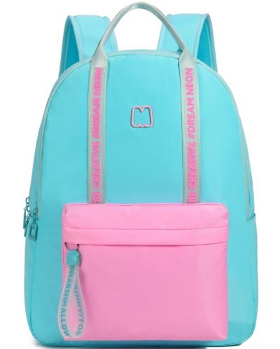 Školski ruksak Marshmallow Neon - Plavi, s 2 pretinca - 1