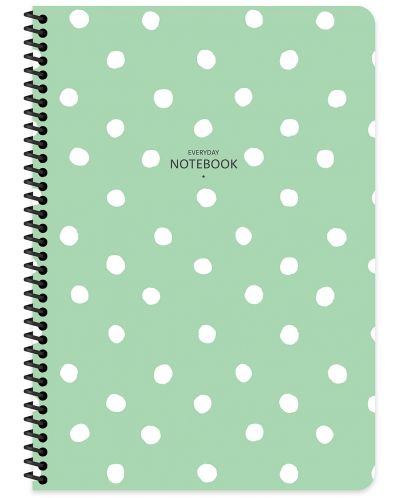 Školska bilježnica sa spiralom Keskin Color Polka Dot - B5, 80 listova, široki redovi, asortiman - 3