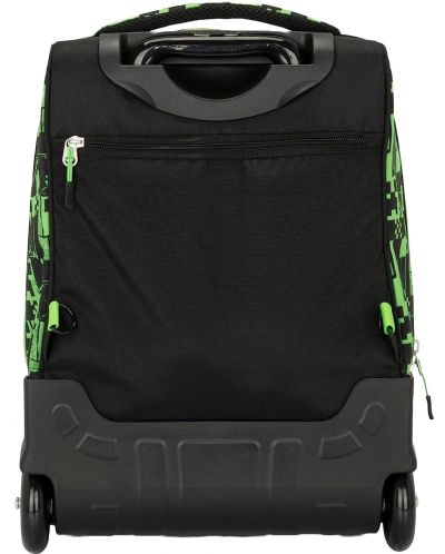 Školski ruksak s kotačima Panini Minecraft - Premium Pixels Green, 1 pretinac - 5