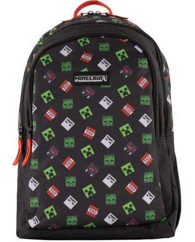 Školski ruksak Graffiti Minecraft - Black, s 3 pretinca - 3