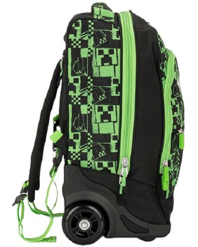Školski ruksak s kotačima Panini Minecraft - Premium Pixels Green, 1 pretinac - 2
