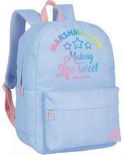 Školski ruksak Marshmallow Sweet Vintage  - Plavi, s 1 pretincem - 2