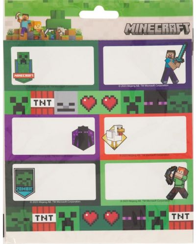 Školske naljepnice Graffiti Minecraft - Diamond, 18 komada - 1