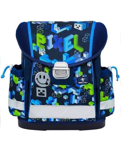 Školski ruksak-kutija Belmil Classic - Pixel Game 2023, 2 pretinca, 19 l - 2