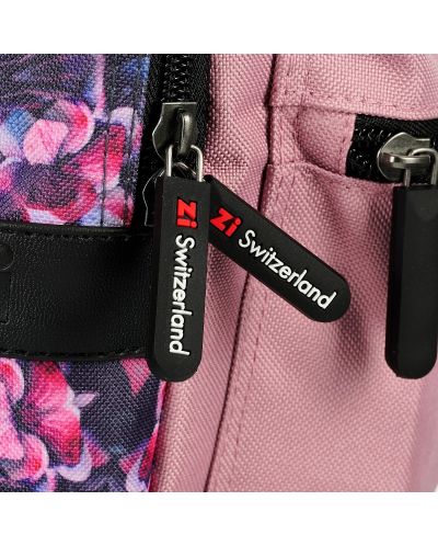 Školski ruksak s cvjetnim motivima Zizito - Zi, ružičasti - 6