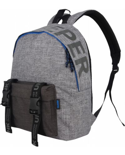 Školski ruksak Unkeeper Buckles - Svijetlo sivi - 1