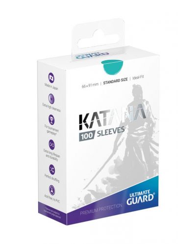 Štitnici Ultimate Guard Katana Sleeves Standard Size Turquoise (100) - 1