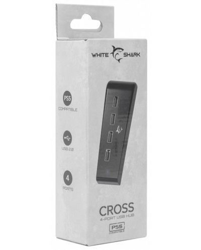 USB hub White Shark - Cross, crni - 3