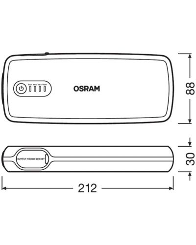 Vanjska baterija za pokretanje akumulatora Osram - BATTERYstart, OBSL400, 12V, 16800mAh - 7