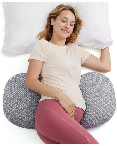 Jastuk za trudnice Momcozy - W-oblikovani, sivi