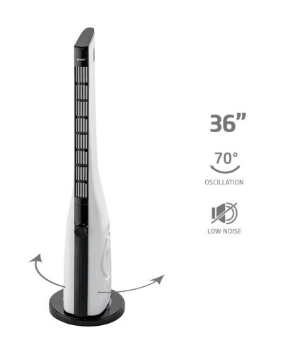 Ventilator Diplomat - TF5115M, 50W, 3 brzine, 91.4 cm, bijeli/crni - 5
